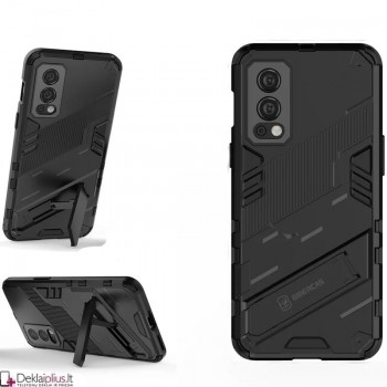 Smūgiams atsparus dėklas su kojele - juodas (Oneplus Nord 2/Nord 2 5G) Smūgiams atsparus dėklas su kojele - juodas (Oneplus Nord 2/Nord 2 5G)